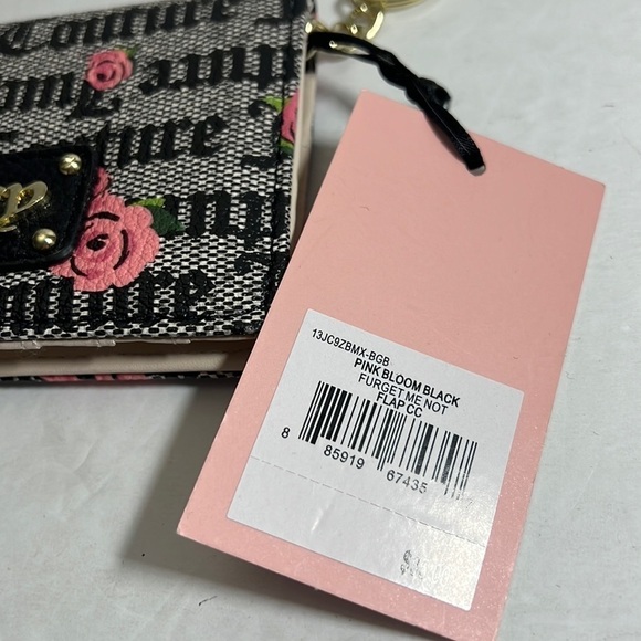 Juicy Couture New NWT Pink Blossom Forget Me Not Keychain Credit Card Ho… - Picture 4 of 7
